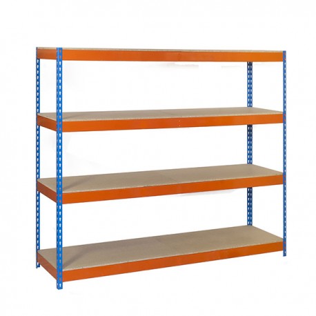 Estanteria Metal 4 Estantes Madera Sin Tornillos 200 X 150 X