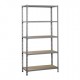 Estanteria Metal 5 Estantes Madera Sin Tornillos 180 X 80 X