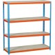 Estanteria Metal 4 Estantes Madera Sin Tornillos 200 X 180 X