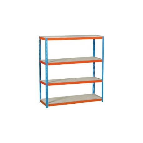 Estanteria Metal 4 Estantes Madera Sin Tornillos 200 X 180 X