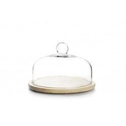 Quesera Madera T/cristal 26 Cm