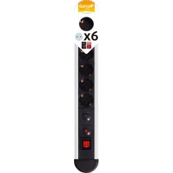 Regleta 6 Tomas Cable 2m Interruptor ProtecciÓn SobretensiÓn