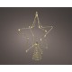 Estrella Arbol Dorada Microled 20x20x25