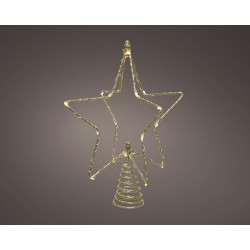 Estrella Arbol Dorada Microled 20x20x25