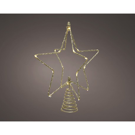 Estrella Arbol Dorada Microled 20x20x25