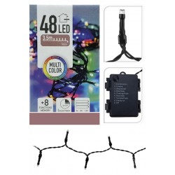 Guirnalda A Pilas Multifuncion 48 Leds Luz Multico 4 M