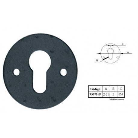 Escudo Bocallave Placa 60 Mm