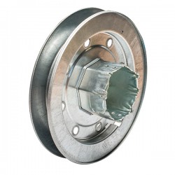 Polea Metalica C/espiga 180mm Zincado