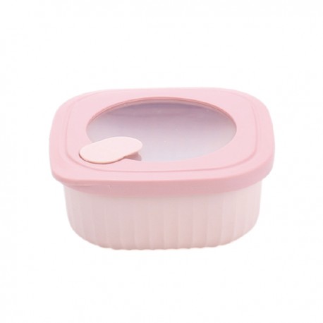 Hermetico Pp Cuadrado Rosa 450 Ml