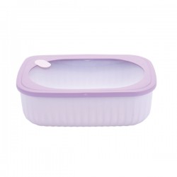 Hermetico Pp Rectangular Morado 2850 Ml