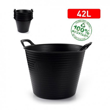 Capazo Plastico Negro 42 L