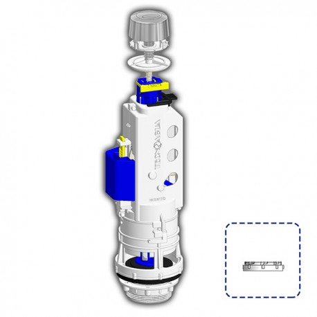 Descargador Cisterna Cable Doble Descarga Pulsador
