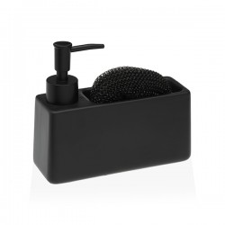 Dispensador Jabon +estropajero Negro -