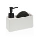Dispensador Jabon +estropajero Blanco -