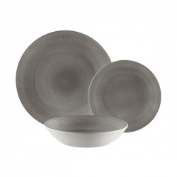 Vajilla Porcelana Pia Gris 18 Pz