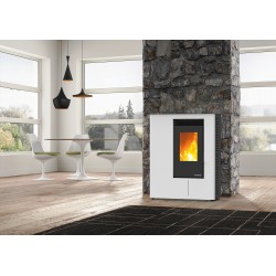 Estufa De Pellet Wells 10,6 Kw Blanca Karmek
