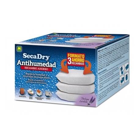 Antihumedad Recarga 450 Gr (3 Uds) Secadry Lavanda Masso