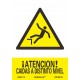 SeÑal Peligro Caidas A Distinto Nivel Pvc 210x300mm