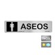 SeÑal Inox Aseos Hombre 200x50mm