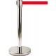 Poste Separador Inox Cinta Roja 1000x250mm