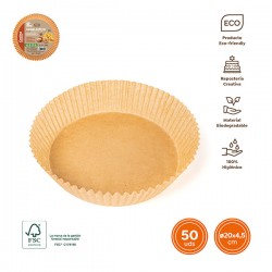 Molde Papel Silicon Red Airfryer 50u. 20x4,5 Cm