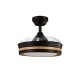 Ventilador Techo C/luz 3 Asp Retr Neg/mad 91cm