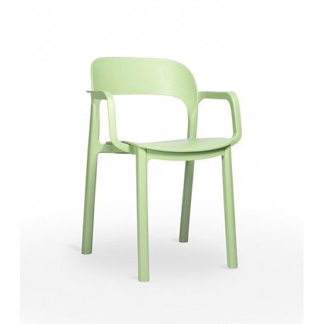 Silla Pp C/brazos Verde Agua Ona -