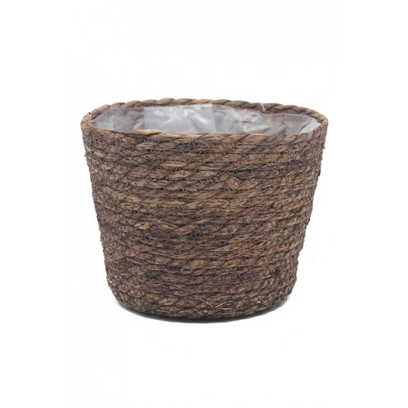 Macetero Cesto Gordes Marron 23x18 Cm