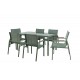 Conjunto Acero Verde Guinea 7 Pzas