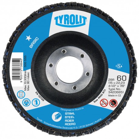 Disco Laminas Acero Basic Corindon 125 X 22 Gr-60 Tyrolit