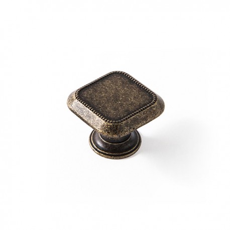 Pomo Zamak Cuero Viejo 30 Mm
