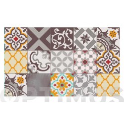 Alfombra Vinilica Croma 45x75 Cm Patch Gris Ambar
