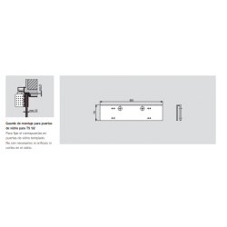 Guante de montaje para puertas de vidrio para TS 92
