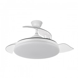 Ventilador Techo C/luz 3 Asp Retractil Blanco 108 Cm