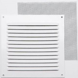 Rejilla 0,8 Mm Con Mosq Lacado Blanco Con Gancho 15x15 Cm