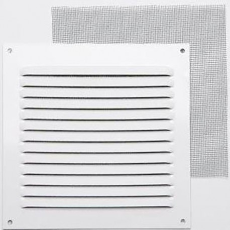 Rejilla 0,8 Mm Con Mosq Lacado Blanco Con Gancho 15x15 Cm