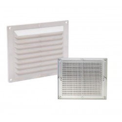 Rejilla Atornillar Abs Blanco + Mosquitera Vrac 14,6 X17,5