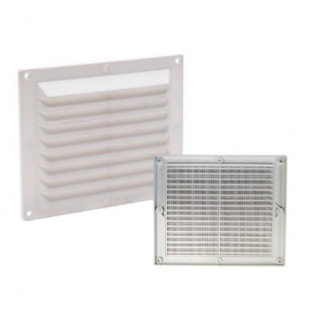 Rejilla Atornillar Abs Blanco + Mosquitera Vrac 14,6 X17,5