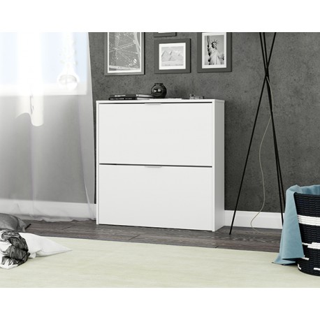 Zapatero 2 Puertas Blanco 76x75x22cm