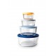 Hermeticos Vidrio Redondo Eco Set-4 -