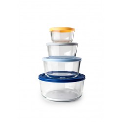 Hermeticos Vidrio Redondo Eco Set-4 -