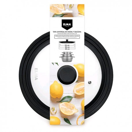 Tapa Cocina Cristal Silicona 24-26-28cm