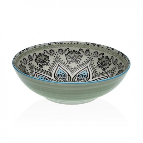 Ensaladera Porcelana Verde Set-6 22,5 Cm