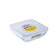 Fuente Cuadr Vidrio C/tapa Daily 2 L 20x20 Cm