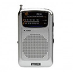 Radio Am/fm Bolsillo Analogica Plata 3 V