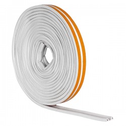 Burlete Caucho Tubular Blanco 6mx9 Mm