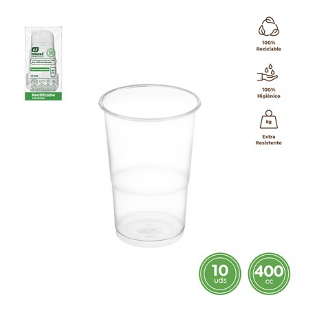 Vaso Pp Reutiliz. Transparente B/10 400 Cc