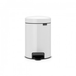 Cubo BaÑo Pedal Blanco Newicon 3 L