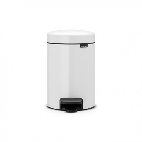 Cubo BaÑo Pedal Blanco Newicon 3 L