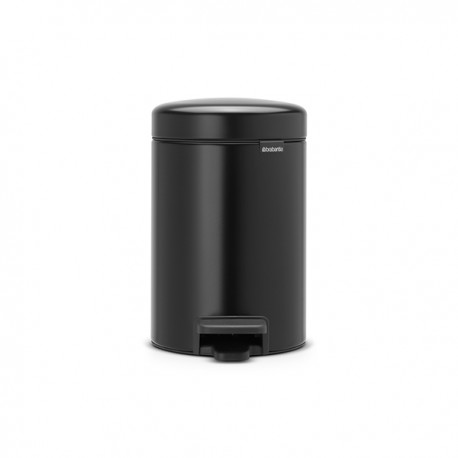 Cubo BaÑo Pedal Negro Mt Newicon 3 L